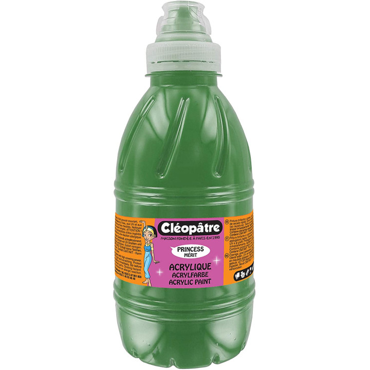 Peinture acrylique Princess Mérit - Vert émeraude - 500 ml - Cléopâtre
