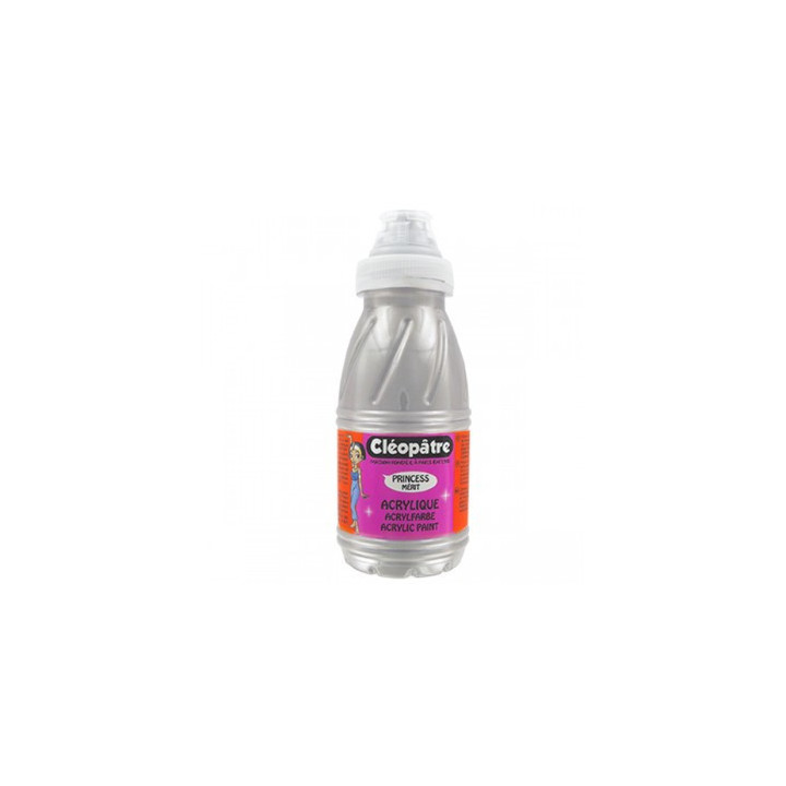 Peinture acrylique Princess Mérit - Argent - 250 ml - Cléopâtre