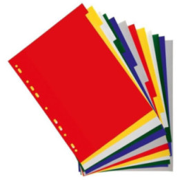 Intercalaires - Pour classeur - 12 positions - A4 - Plastique souple - Exacompta