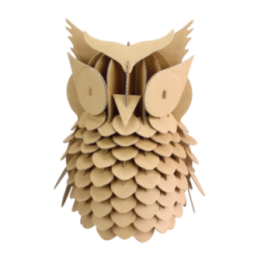 Maquette - Hibou - Carton - A assembler et à décorer - 25 x 20 cm