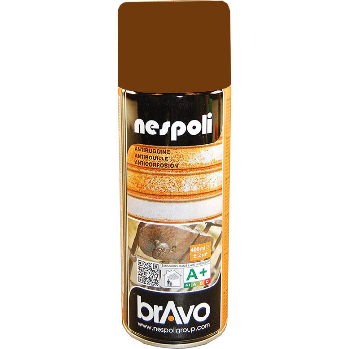 Bombe de peinture professionnelle Nespoli antirouille - brun