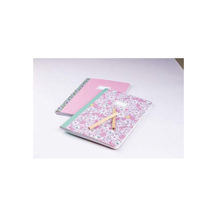 4 feuilles de tissu adhésif Apli A4 assortiment de motifs rose