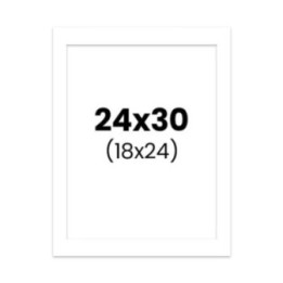 Passe-partout - Blanc - 24x30cm - Photo 18x24cm - Pour cadre - Encadrement