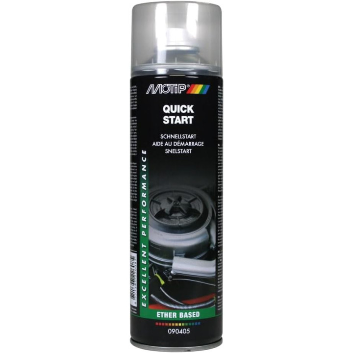 Produit aide au démarrage - Moteur essence et diesel - Action rapide - Motip
