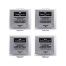 Lot de 4 gommes mie de pain - gris - Faber-Castell