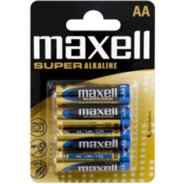 4 piles AA LR6 Maxell Super Alkaline