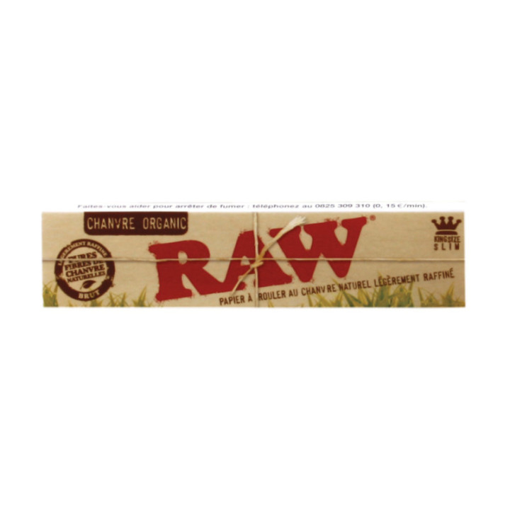 Carnet de 32 feuilles à rouler - King size slim - Chanvre organic - Raw