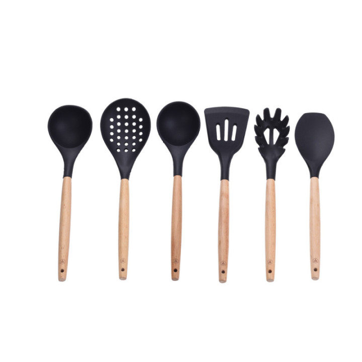 Ustensiles de cuisine en bois et silicone Laguiole
