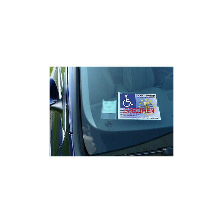 Porte carte de stationnement adhésif pour personnes handicapées