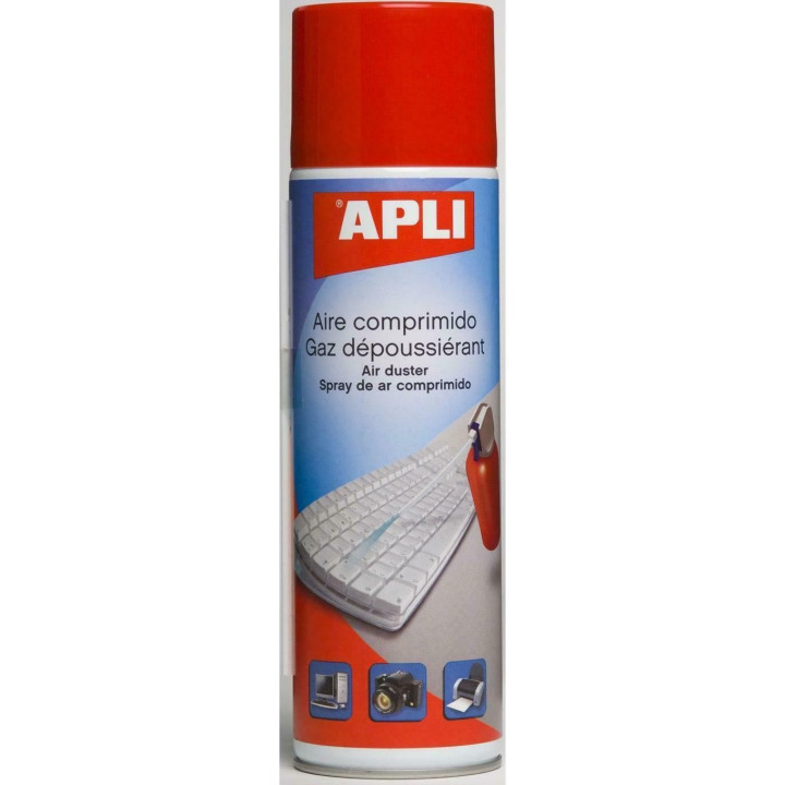 Bombe d'air - Gaz dépoussiérant pour clavier ordinateur - 400 ml - Apli
