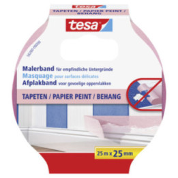 Ruban de masquage pour surfaces sensibles Tesa 25m x 25mm