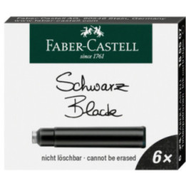 Cartouches d'encre pour stylo plume - Petite taille - Noir - Faber-Castell