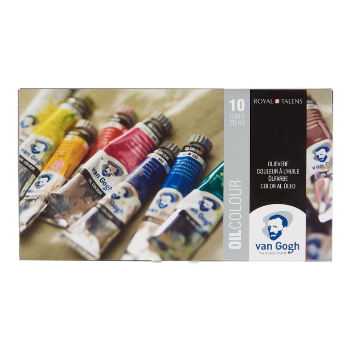 Peinture à l'huile - Coffret de 10 tubes de 20ml - Qualité supérieure - Van Gogh