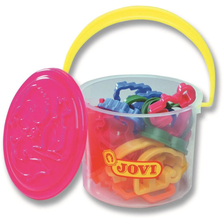 Emporte-pièces - Pour pâte à modeler - Plastique - Seau de 24 pièces - Jovi