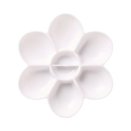 Palette de peinture fleur plastique blanc