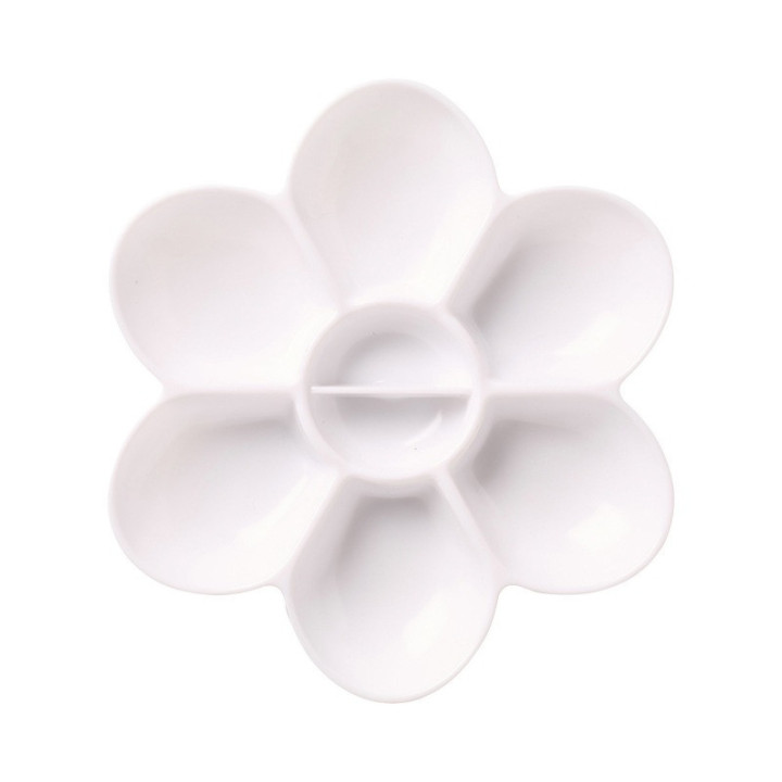 Palette de peinture fleur plastique blanc