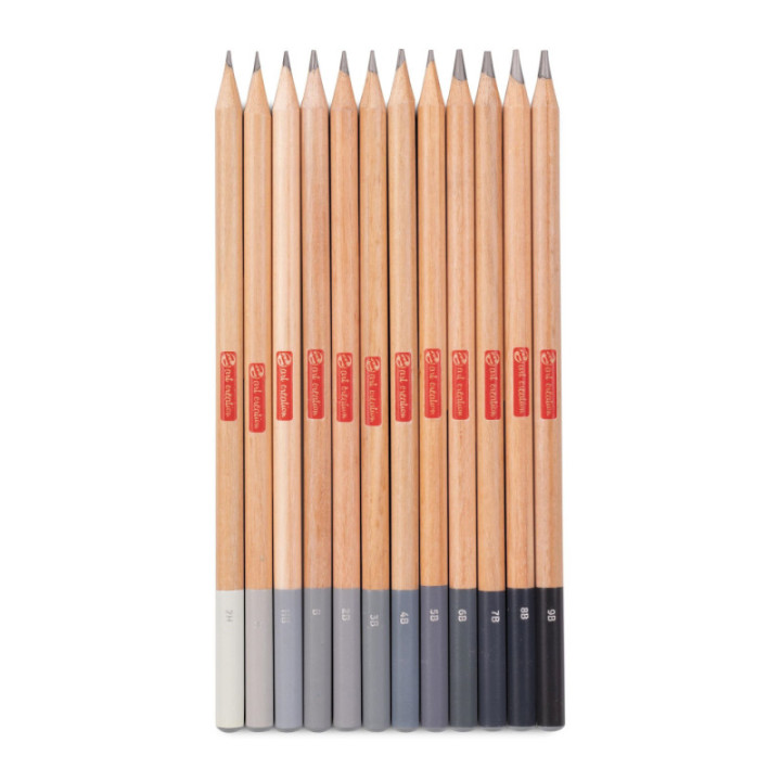 Lot de 12 crayons graphite Royal Talens assortiment de mines