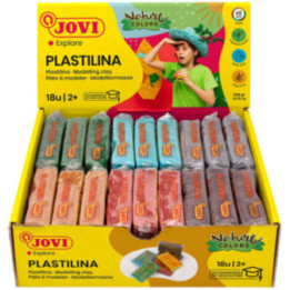Pâte à modeler Jovi pack de 18 unités de 50 grammes couleur nature