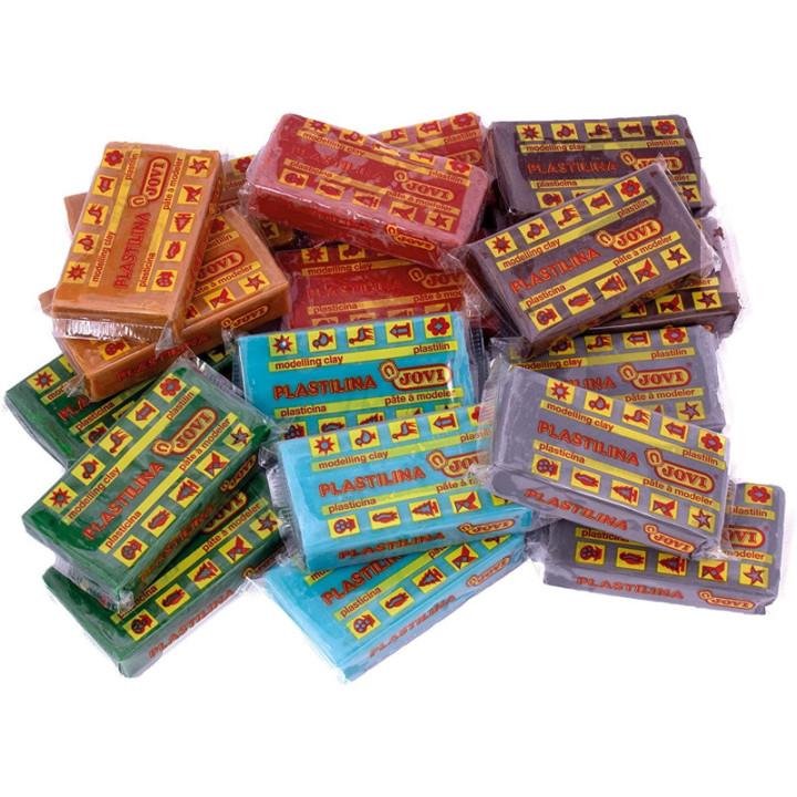 Pâte à modeler Jovi pack de 18 unités de 50 grammes couleur nature
