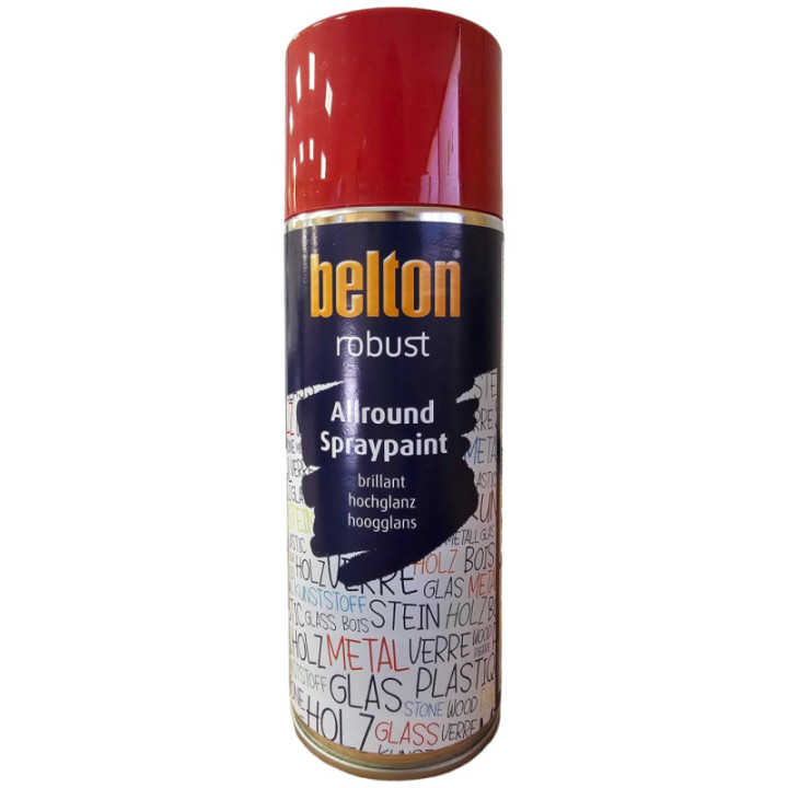 Bombe de peinture Belton Robust RAL 3000 Rouge feu 400ml
