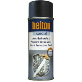 Bombe de peinture Belton anti-corrosion pour métaux 2 en 1 noir mat 400ml