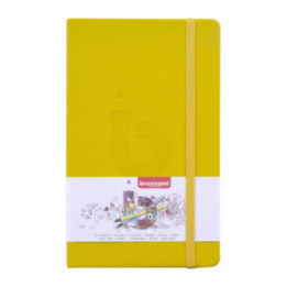 Carnet - Dessin - Bullet journal - 13 x 21 cm - Jaune - 64 feuilles pointillées - Bruynzeel