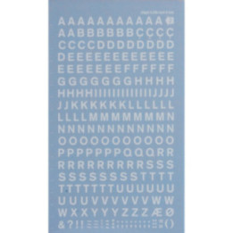 Lettres transfert à sec blanc 6mm Decadry Apli