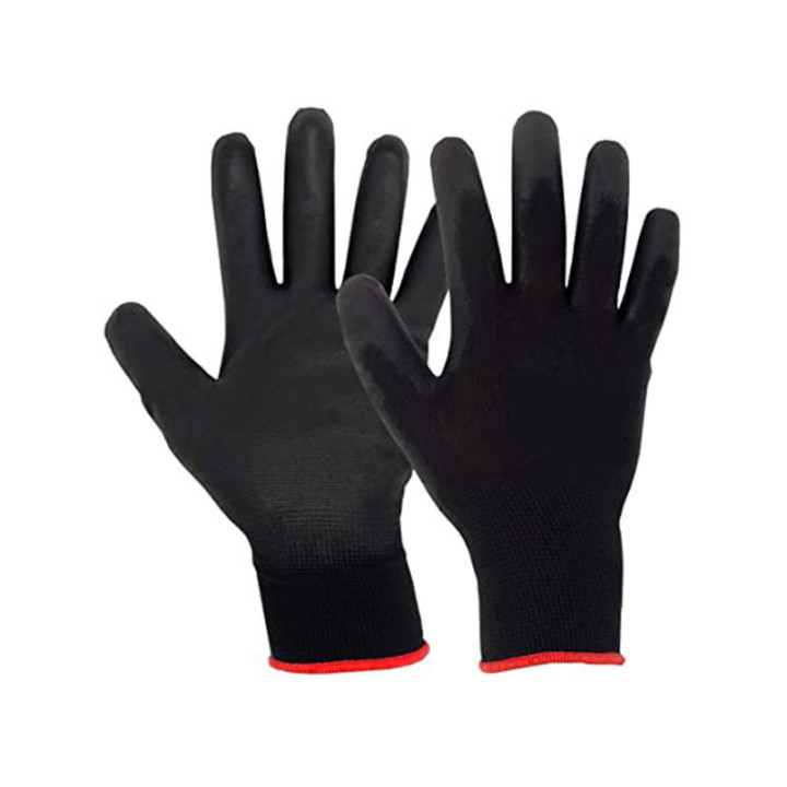 Gants de protection en nylon noir taille M médium