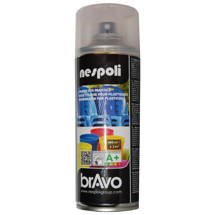 Bombe de peinture professionnelle Nespoli sous couche pour plastiques