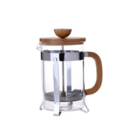 Cafetière à piston en bois de bambou et verre Laguiole