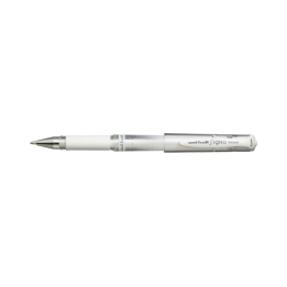 Stylo roller Uni-Ball Signo Broad Blanc métallisé