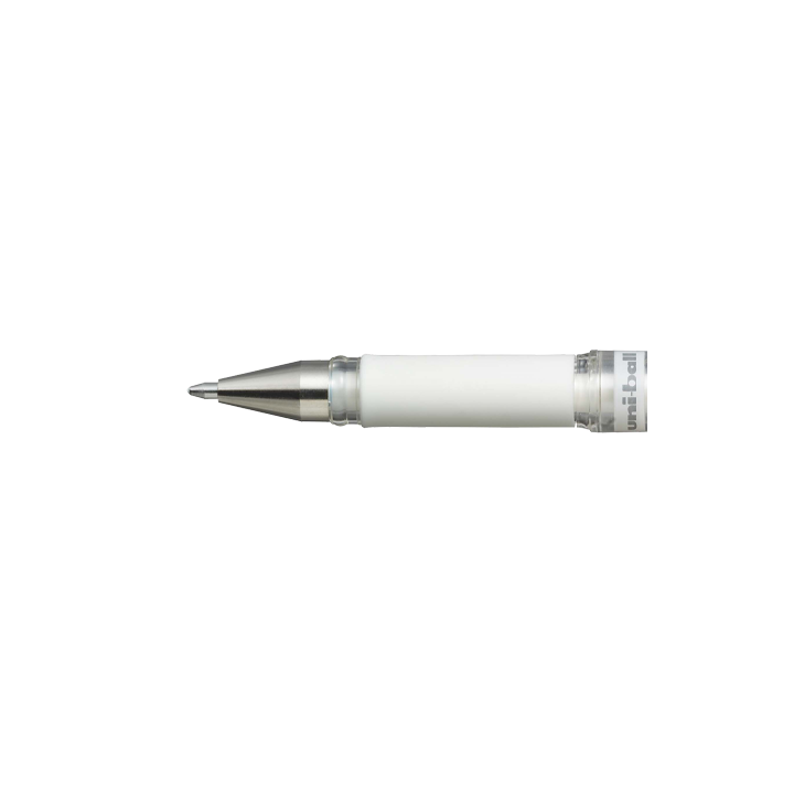Stylo roller Uni-Ball Signo Broad Blanc métallisé