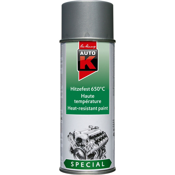 Bombe de peinture haute température - gris argent - Auto-K - 400 ml