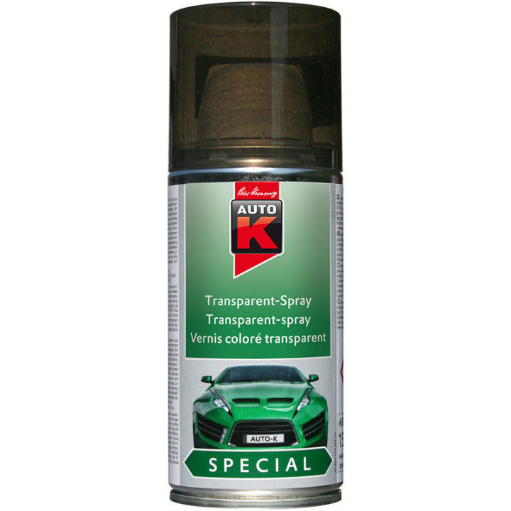 Bombe de vernis coloré transparent - noir - Auto-K - 150ml