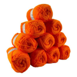 Pelotes - Orange - 100% Acrylique - 50g/140m - Lot de 10 pelotes - Azurite