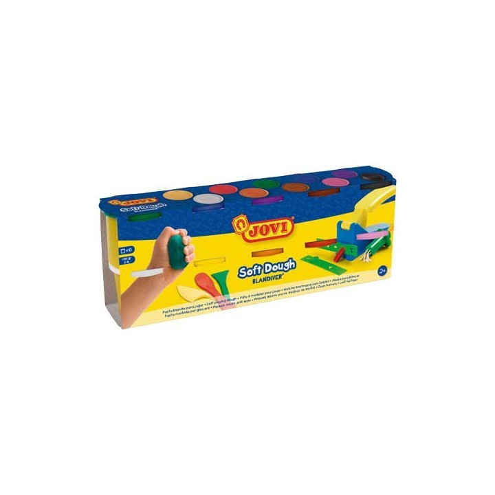 Pâte à modeler - Texture douce - Enfant - Dès 2 ans - 10 pots - Jovi