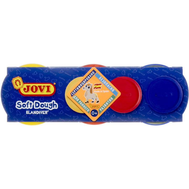 Pâte à modeler - Texture douce - Enfant - Dès 2 ans - 3 pots - Jovi