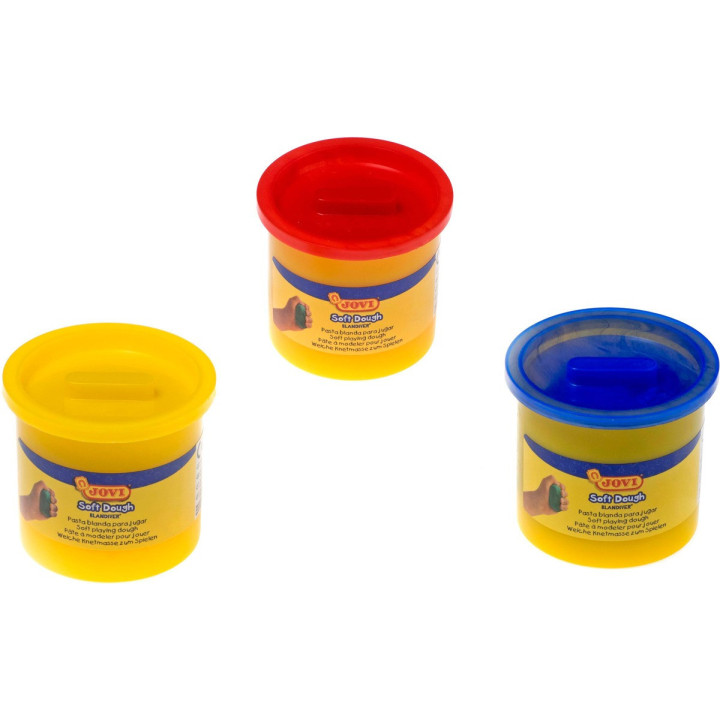 Pâte à modeler - Texture douce - Enfant - Dès 2 ans - 3 pots - Jovi