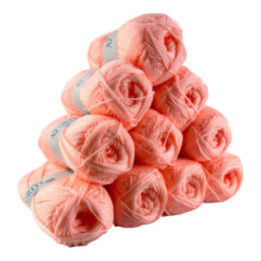 Pelotes - Rose layette - 100% Acrylique - 50g/140m - Lot de 10 pelotes - Azurite