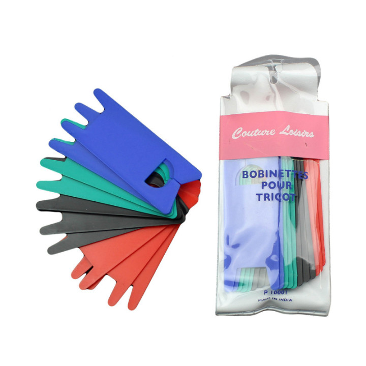 Bobinettes pour tricot en plastique assortiment de couleurs