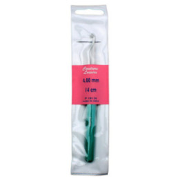 Crochet en métal 14 cm 4mm manche en plastique