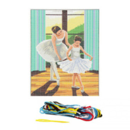 Kit complet canevas 15 x 20 cm motif cours de danse danseuses