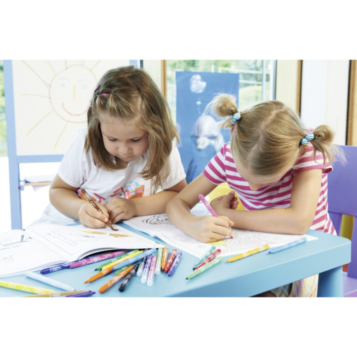 Etui carton de 12 feutres de coloriage STABILO Trio A-Z - pointe moyenne - coloris assortis