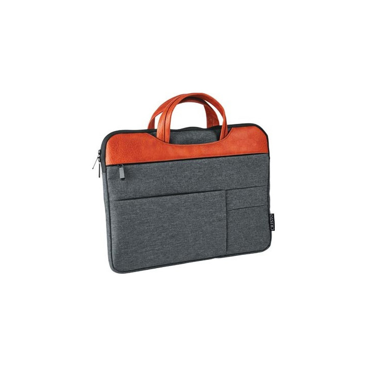 Pochette ordinateur pc portable 15,6 pouces gris avec poignées Cristo