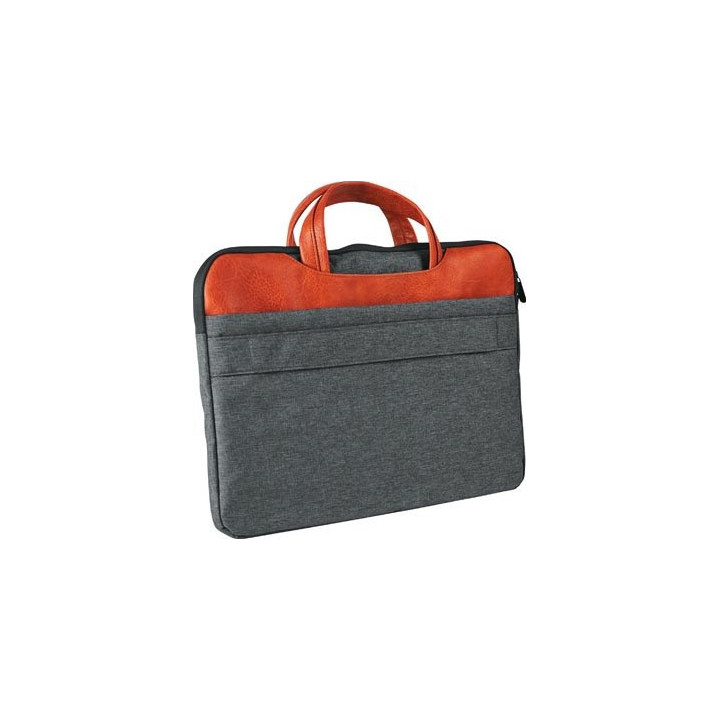 Pochette ordinateur pc portable 15,6 pouces gris avec poignées Cristo