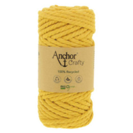 Pelote de fil pour macramé Anchor Crafty coton polyester moutarde