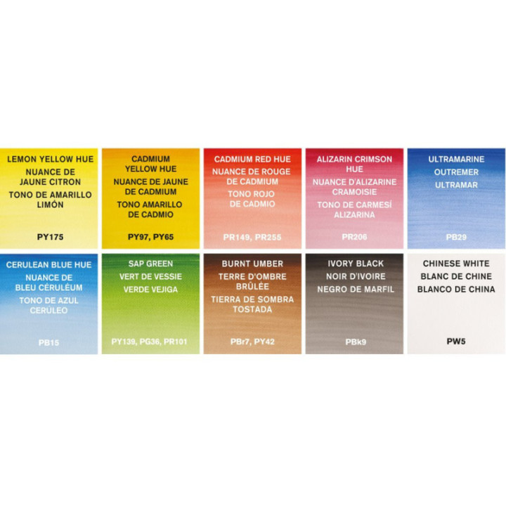 Set palette + 10 tubes de peinture aquarelle Cotman Winsor et Newton