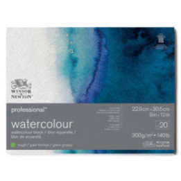 Bloc aquarelle Winsor et Newton 22,9 x 30,5 cm 300g grain torchon 20 feuilles