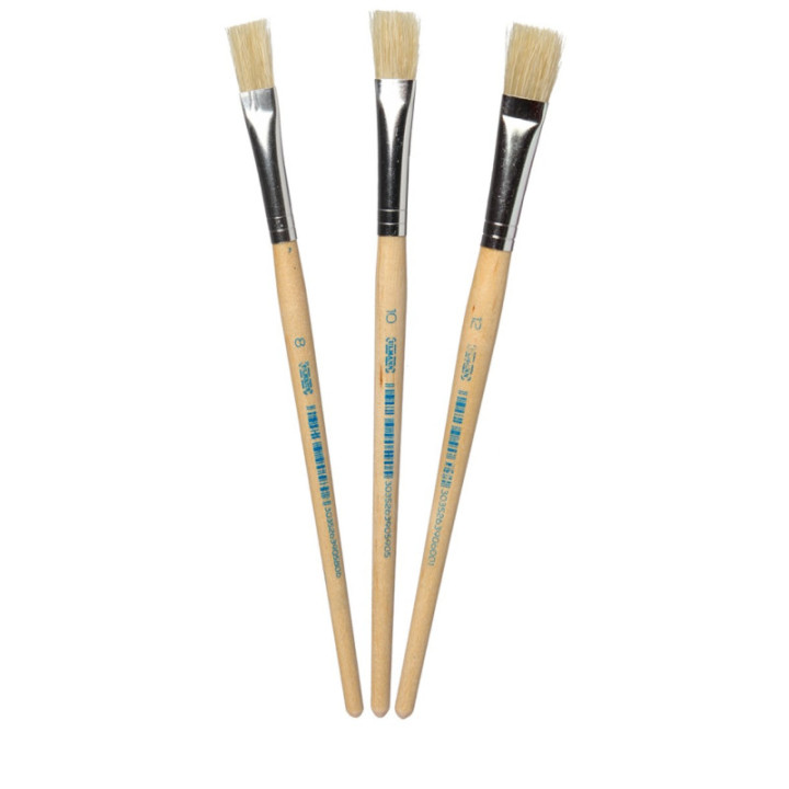 Lot De 3 Pinceaux Brosses  - N°8 - N°10 - N°12 - Ulmann