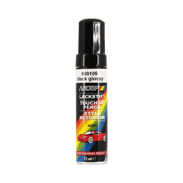 Stylo de retouche - Carrosserie - Noir brillant - Toutes marques - Motip
